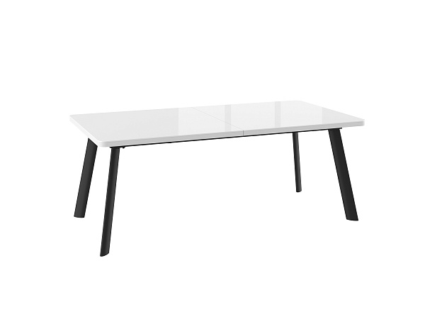 Стол LEON LUX RADIAL-200, стекло, белый