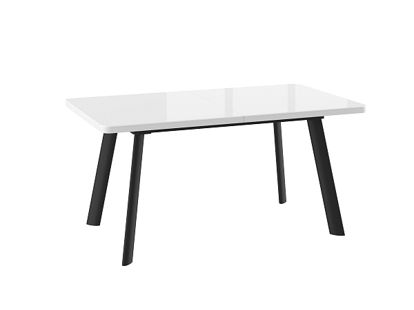 Стол LEON LUX RADIAL-160, стекло, белый