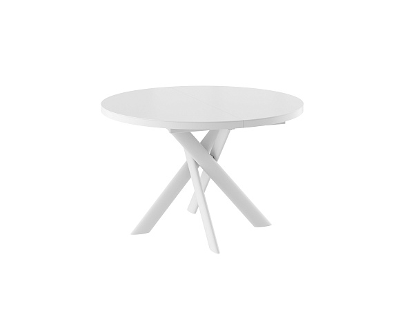 Стол RONALDO-120, стекло, белый