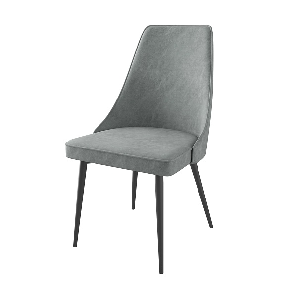 Стул LEO, антрацит, замша