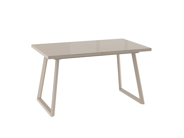 Стол LOFT-140, стекло, капучино