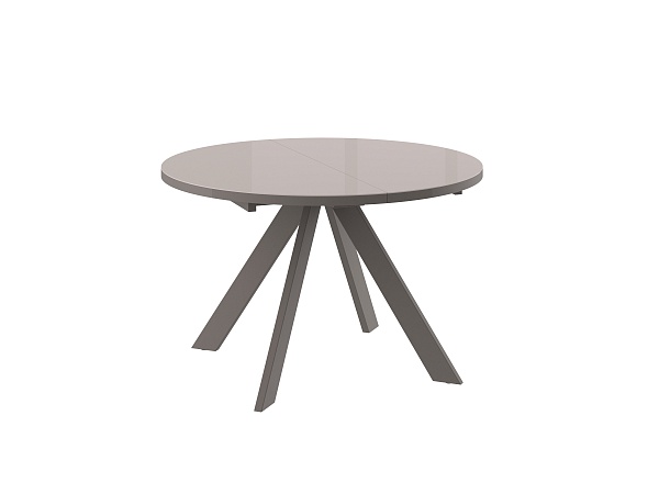 Стол RONDO М-120, стекло, капучино