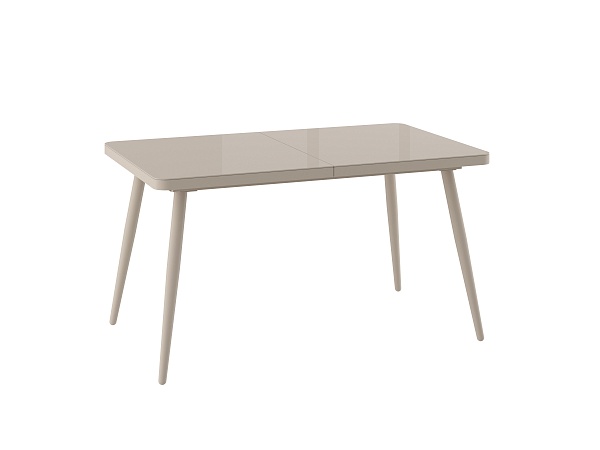 Стол BORG RADIAL-140, стекло, капучино