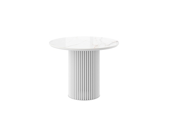 Стол ASKAR ROUNND-110, керамика, бежевый